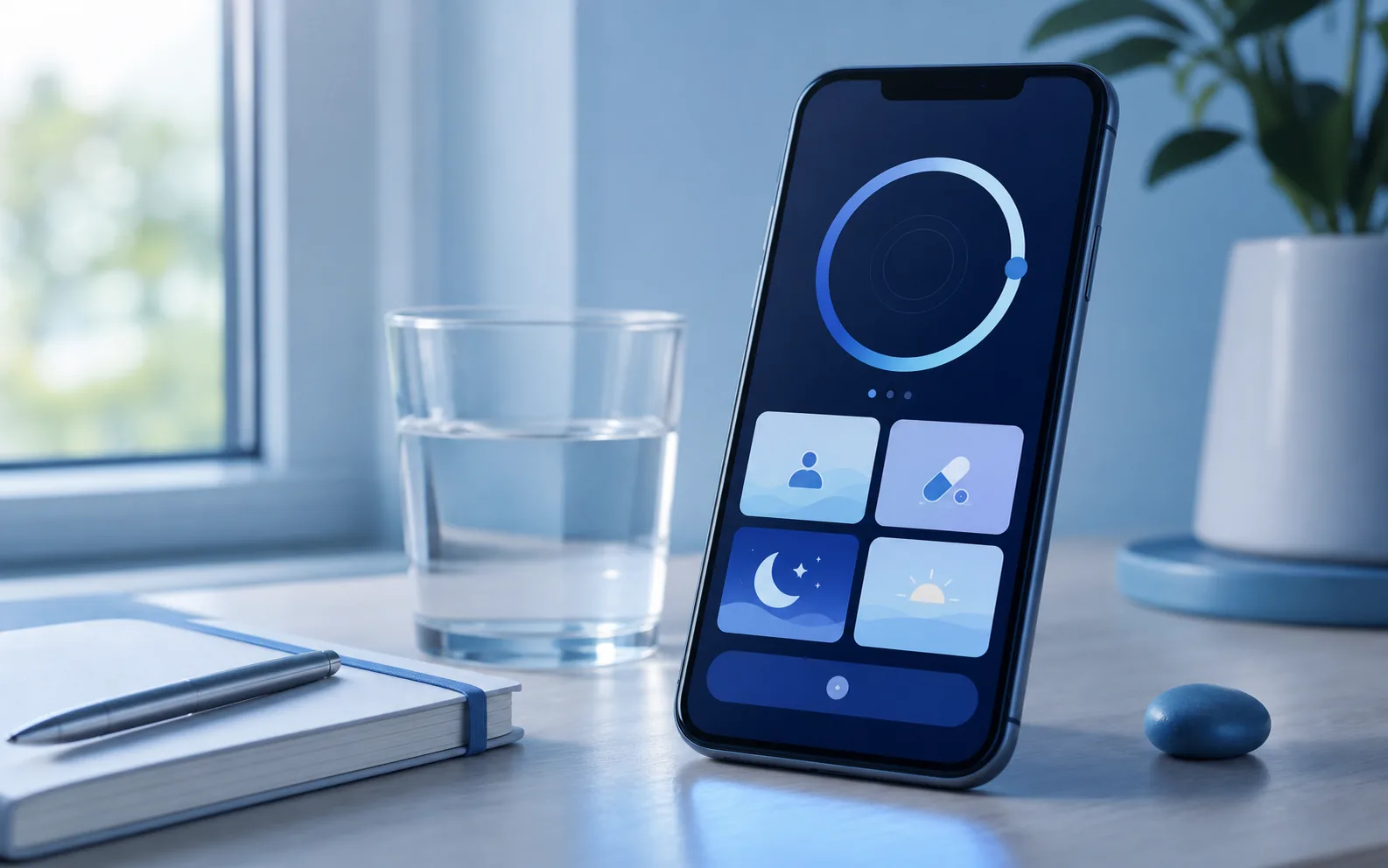 Aplikasi Serene Timer dengan tampilan fokus dan rutinitas harian